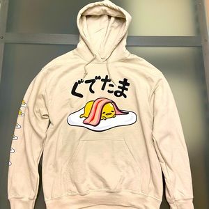 Gudetama The Lazy Egg Sanrio Hoodie Size Medium
